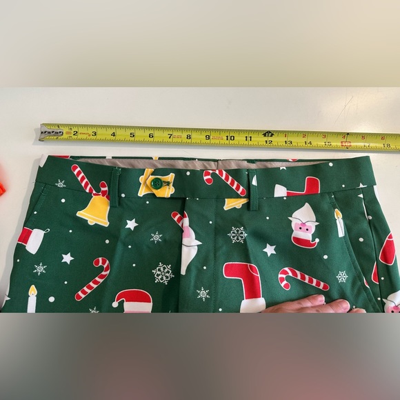 OPPOSUITS Santa Boss Novelty Costume Christmas Party Holiday Green Red Outfit - Picture 7 of 16